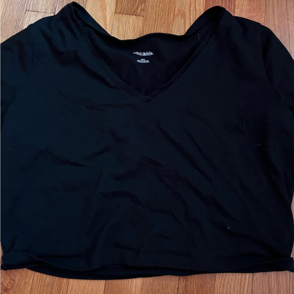 Black crop t shirt